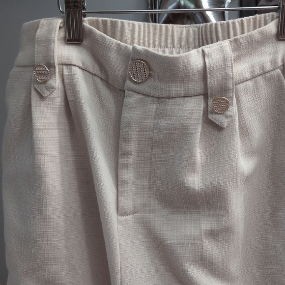 Nicole Miller Cream Knit Pants - Picture 3 of 6